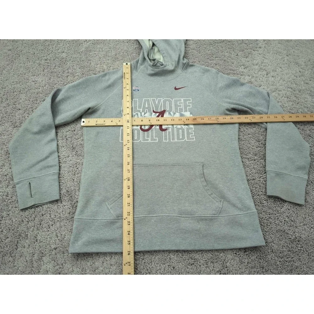 Alabama Crimson Tide Hoodie Womens L‎ Gray NCAA Football Playoff Roll Tide Nike